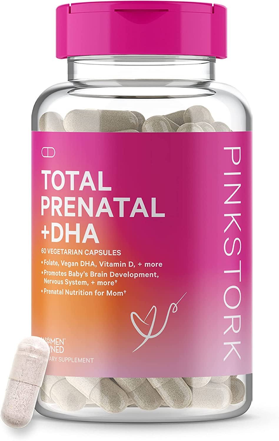 Pink Stork Total Prenatal Vitamin with DHA and Folic Acid